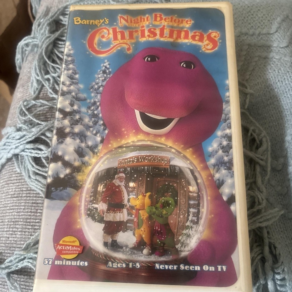 Barney's Night Before Christmas (VHS, 1999) Very Good Clamshell Collectible